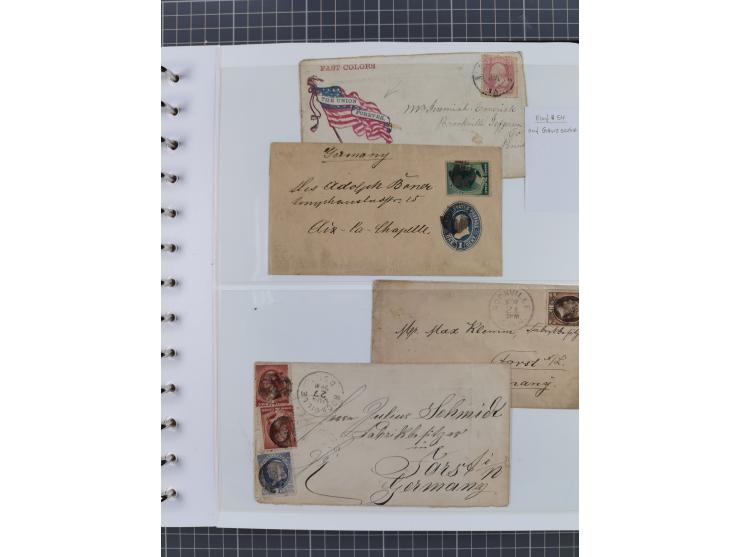 1865/1960, ca. 160 covers incl. many airmail covers, cards with better picture postcards and postal stationeries, with u.o. p