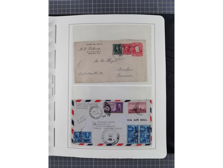 1865/1960, ca. 160 covers incl. many airmail covers, cards with better picture postcards and postal stationeries, with u.o. p
