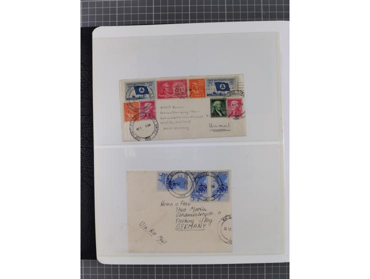 1865/1960, ca. 160 covers incl. many airmail covers, cards with better picture postcards and postal stationeries, with u.o. p