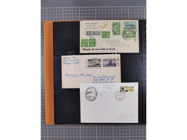 1865/1960, ca. 160 covers incl. many airmail covers, cards with better picture postcards and postal stationeries, with u.o. p