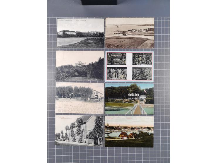 Schleswig: 1897/1917, 26 Ansichtskarten inkl. einer Fotokarte mit Abbildung “Frau mit Katze”, gebraucht, dabei kleine Orte un