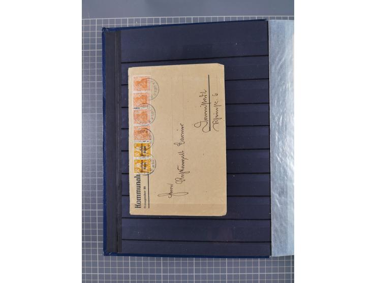 1900/22, fast 60 Briefe und Karten mit Germania-Frankaturen inkl. Aufdruckausgaben der Abstimmungesgebiete, dabei R-Briefe, i