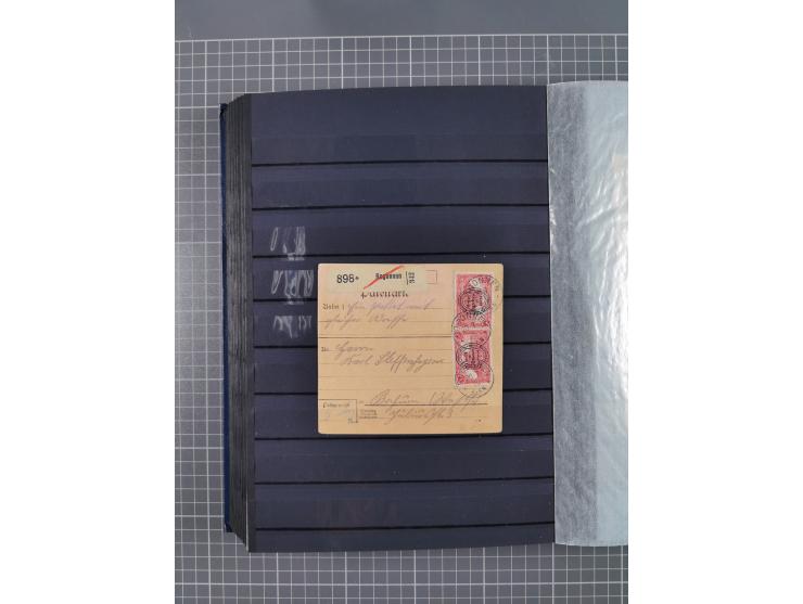 1900/22, fast 60 Briefe und Karten mit Germania-Frankaturen inkl. Aufdruckausgaben der Abstimmungesgebiete, dabei R-Briefe, i