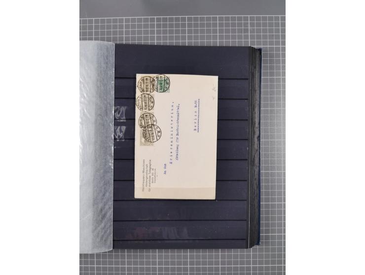 1900/22, fast 60 Briefe und Karten mit Germania-Frankaturen inkl. Aufdruckausgaben der Abstimmungesgebiete, dabei R-Briefe, i