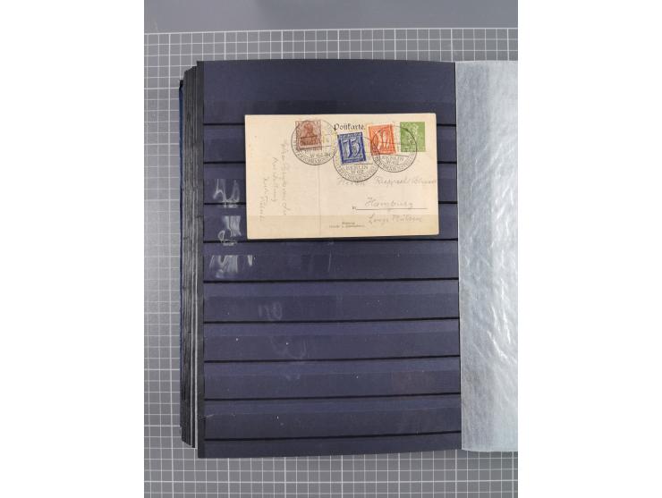 1900/22, fast 60 Briefe und Karten mit Germania-Frankaturen inkl. Aufdruckausgaben der Abstimmungesgebiete, dabei R-Briefe, i