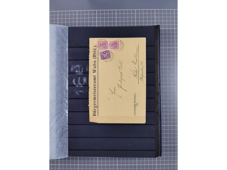 1900/22, fast 60 Briefe und Karten mit Germania-Frankaturen inkl. Aufdruckausgaben der Abstimmungesgebiete, dabei R-Briefe, i