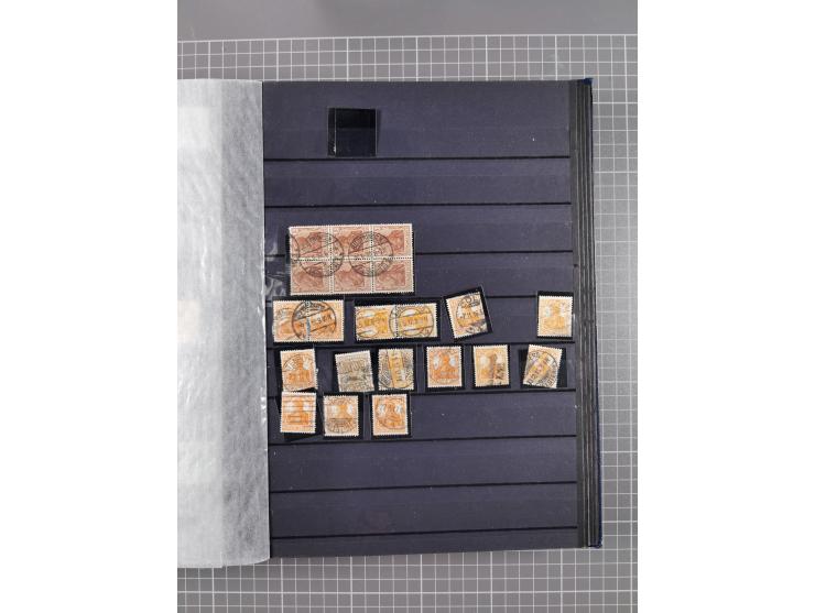 1900/22, fast 60 Briefe und Karten mit Germania-Frankaturen inkl. Aufdruckausgaben der Abstimmungesgebiete, dabei R-Briefe, i