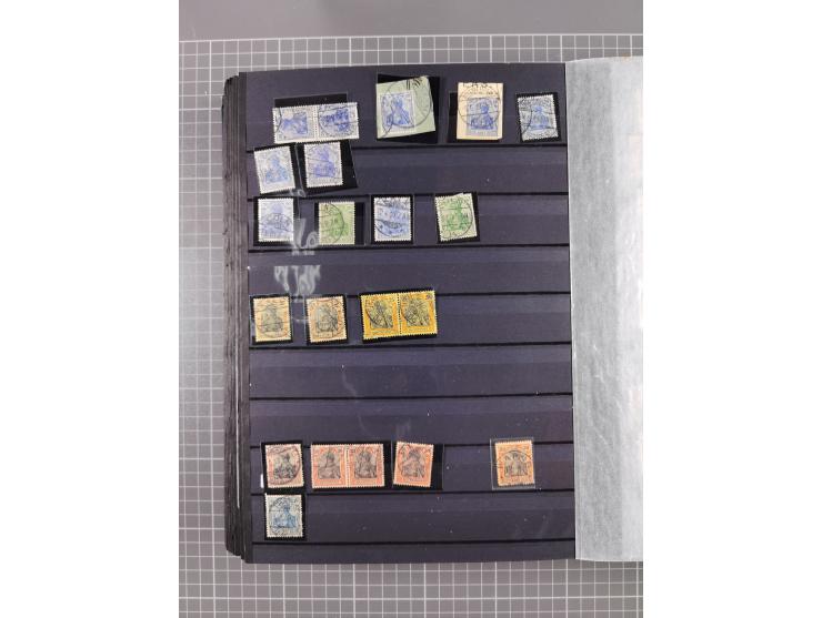 1900/22, fast 60 Briefe und Karten mit Germania-Frankaturen inkl. Aufdruckausgaben der Abstimmungesgebiete, dabei R-Briefe, i