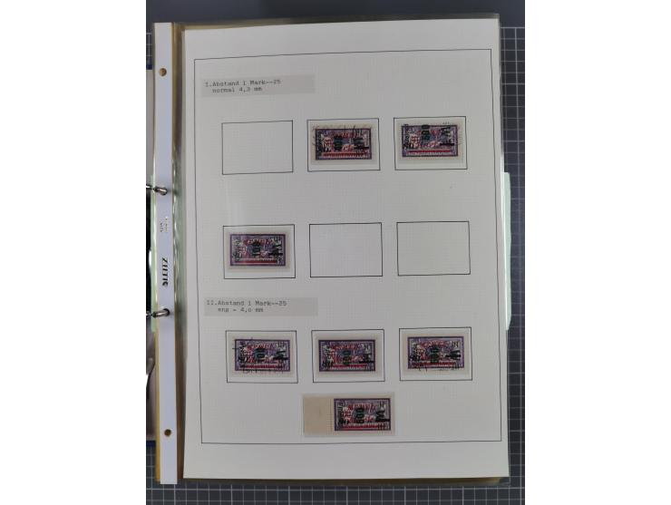 1922/23, interessante, ungebraucht/postfrische und gestempelte Spezial-Sammlung ex Mi.-Nr. 73-181 mit Einheiten, Randstücken,
