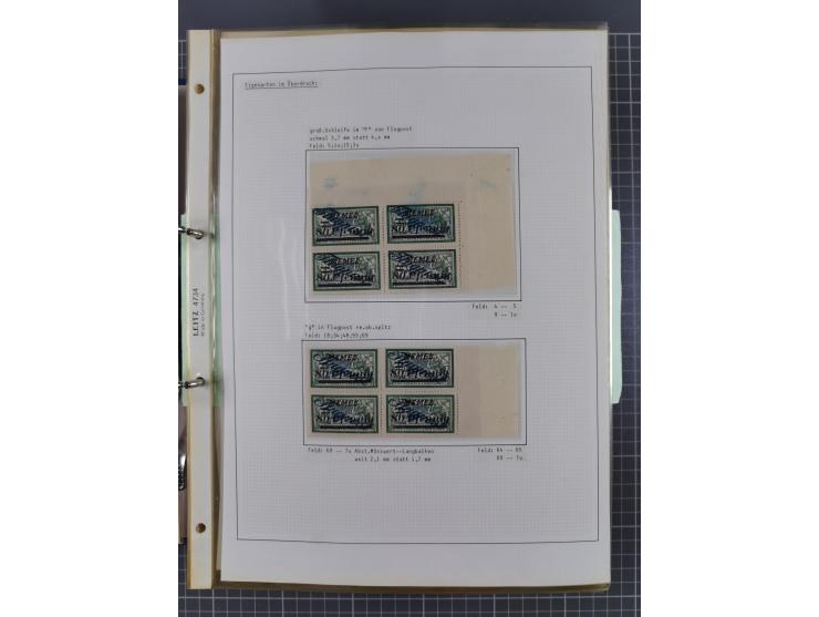 1922/23, interessante, ungebraucht/postfrische und gestempelte Spezial-Sammlung ex Mi.-Nr. 73-181 mit Einheiten, Randstücken,