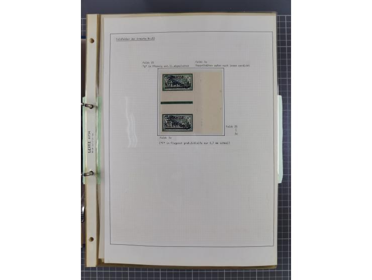 1922/23, interessante, ungebraucht/postfrische und gestempelte Spezial-Sammlung ex Mi.-Nr. 73-181 mit Einheiten, Randstücken,