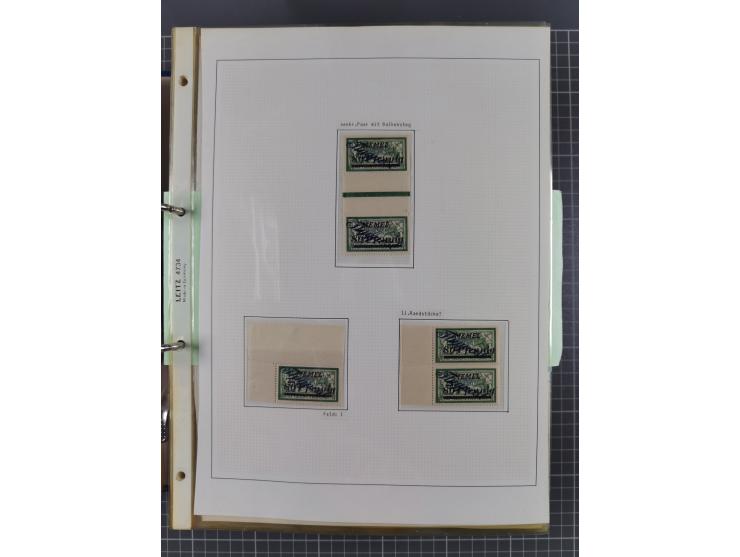1922/23, interessante, ungebraucht/postfrische und gestempelte Spezial-Sammlung ex Mi.-Nr. 73-181 mit Einheiten, Randstücken,