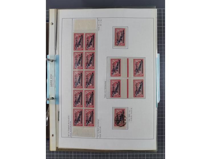 1922/23, interessante, ungebraucht/postfrische und gestempelte Spezial-Sammlung ex Mi.-Nr. 73-181 mit Einheiten, Randstücken,