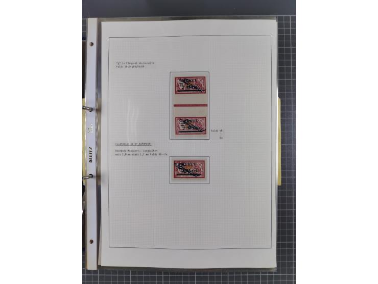 1922/23, interessante, ungebraucht/postfrische und gestempelte Spezial-Sammlung ex Mi.-Nr. 73-181 mit Einheiten, Randstücken,