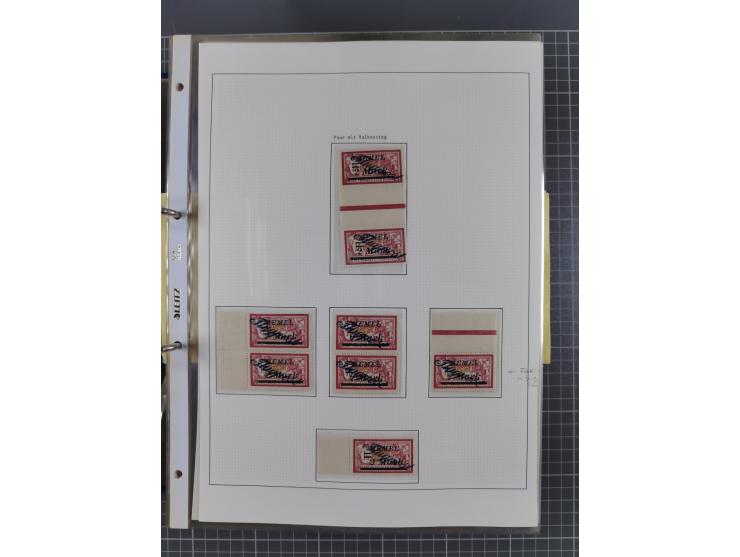 1922/23, interessante, ungebraucht/postfrische und gestempelte Spezial-Sammlung ex Mi.-Nr. 73-181 mit Einheiten, Randstücken,