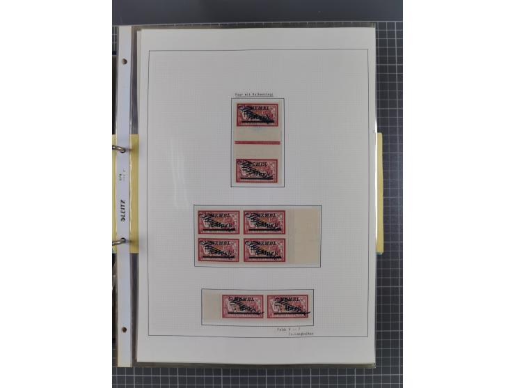 1922/23, interessante, ungebraucht/postfrische und gestempelte Spezial-Sammlung ex Mi.-Nr. 73-181 mit Einheiten, Randstücken,