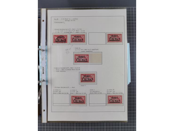 1922/23, interessante, ungebraucht/postfrische und gestempelte Spezial-Sammlung ex Mi.-Nr. 73-181 mit Einheiten, Randstücken,
