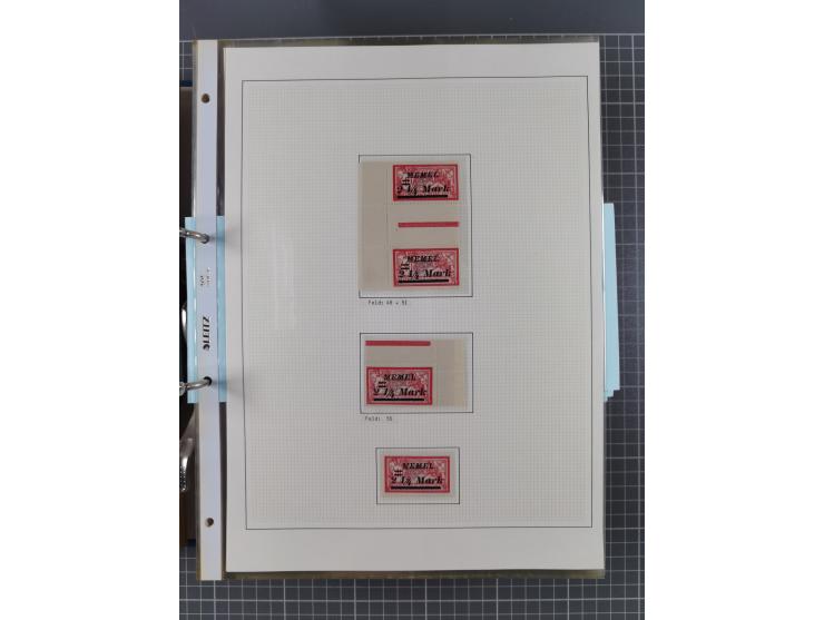 1922/23, interessante, ungebraucht/postfrische und gestempelte Spezial-Sammlung ex Mi.-Nr. 73-181 mit Einheiten, Randstücken,