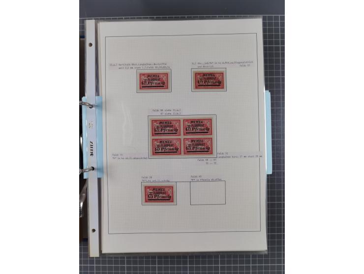 1922/23, interessante, ungebraucht/postfrische und gestempelte Spezial-Sammlung ex Mi.-Nr. 73-181 mit Einheiten, Randstücken,
