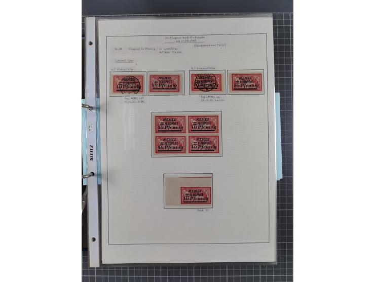 1922/23, interessante, ungebraucht/postfrische und gestempelte Spezial-Sammlung ex Mi.-Nr. 73-181 mit Einheiten, Randstücken,
