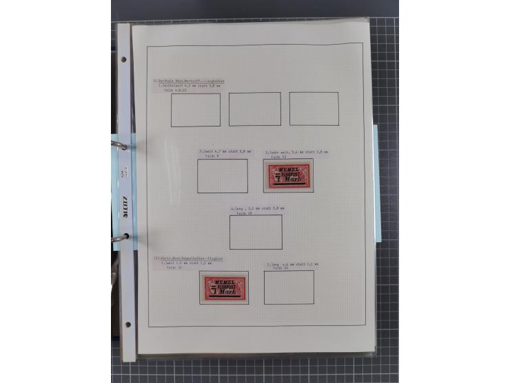 1922/23, interessante, ungebraucht/postfrische und gestempelte Spezial-Sammlung ex Mi.-Nr. 73-181 mit Einheiten, Randstücken,