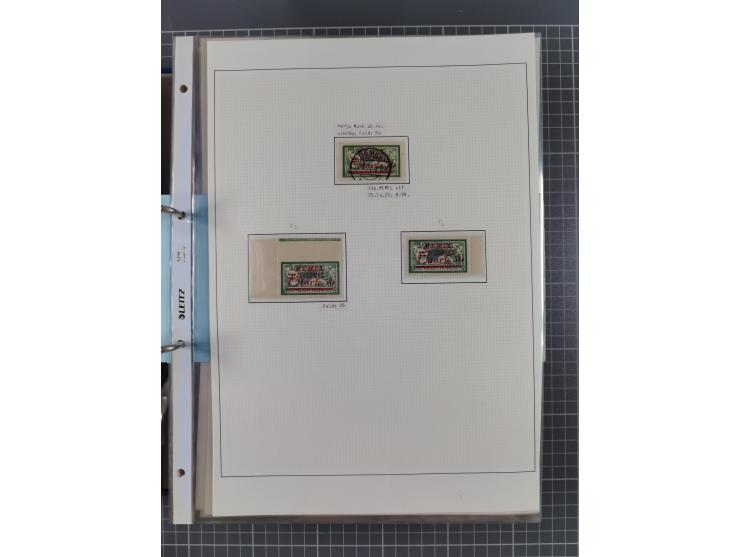 1922/23, interessante, ungebraucht/postfrische und gestempelte Spezial-Sammlung ex Mi.-Nr. 73-181 mit Einheiten, Randstücken,