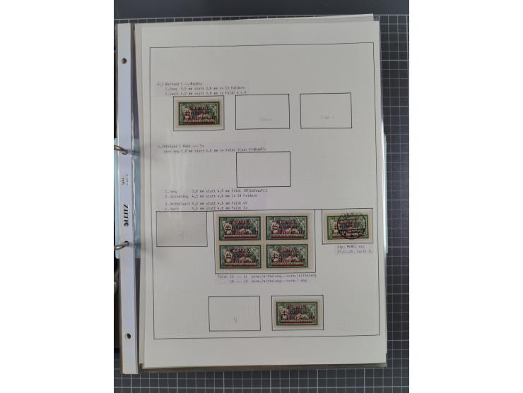 1922/23, interessante, ungebraucht/postfrische und gestempelte Spezial-Sammlung ex Mi.-Nr. 73-181 mit Einheiten, Randstücken,