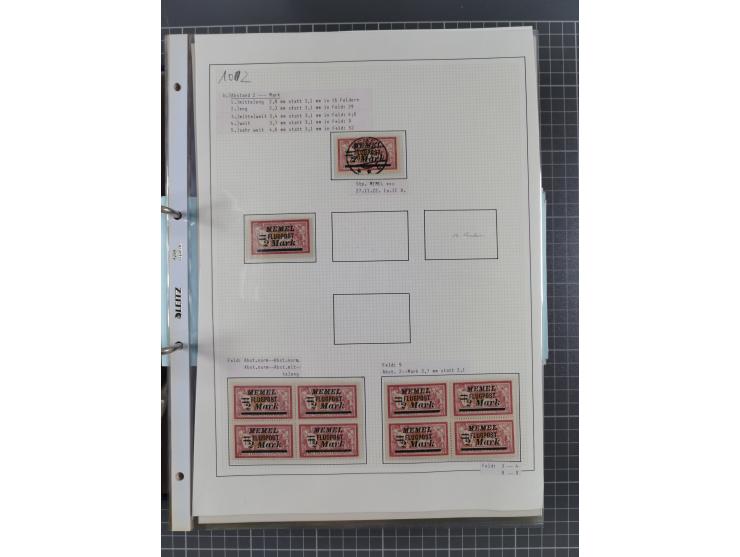 1922/23, interessante, ungebraucht/postfrische und gestempelte Spezial-Sammlung ex Mi.-Nr. 73-181 mit Einheiten, Randstücken,