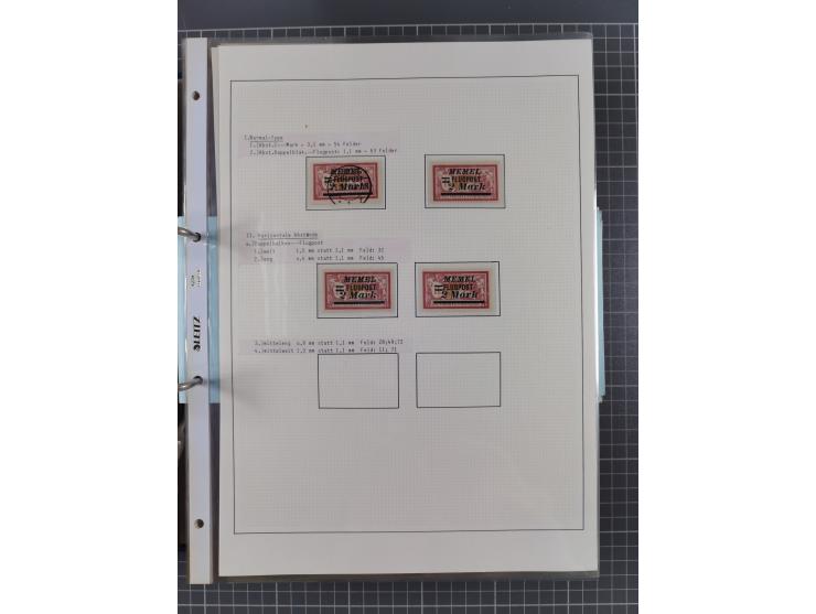 1922/23, interessante, ungebraucht/postfrische und gestempelte Spezial-Sammlung ex Mi.-Nr. 73-181 mit Einheiten, Randstücken,