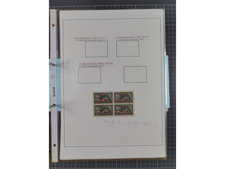 1922/23, interessante, ungebraucht/postfrische und gestempelte Spezial-Sammlung ex Mi.-Nr. 73-181 mit Einheiten, Randstücken,
