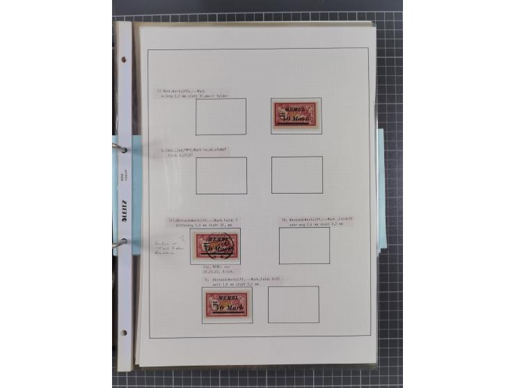 1922/23, interessante, ungebraucht/postfrische und gestempelte Spezial-Sammlung ex Mi.-Nr. 73-181 mit Einheiten, Randstücken,