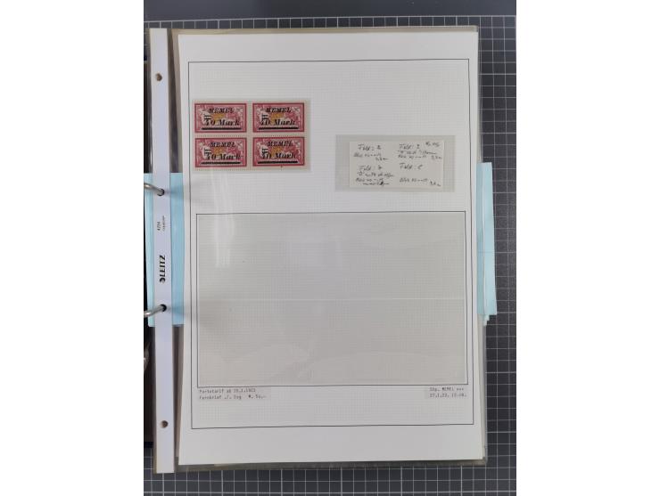 1922/23, interessante, ungebraucht/postfrische und gestempelte Spezial-Sammlung ex Mi.-Nr. 73-181 mit Einheiten, Randstücken,