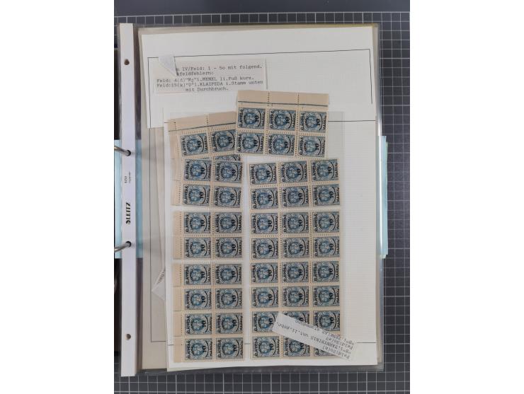 1922/23, interessante, ungebraucht/postfrische und gestempelte Spezial-Sammlung ex Mi.-Nr. 73-181 mit Einheiten, Randstücken,