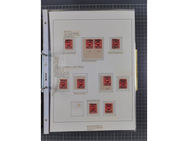 1922/23, interessante, ungebraucht/postfrische und gestempelte Spezial-Sammlung ex Mi.-Nr. 73-181 mit Einheiten, Randstücken,