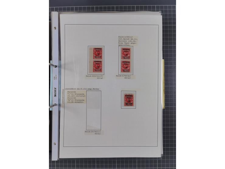1922/23, interessante, ungebraucht/postfrische und gestempelte Spezial-Sammlung ex Mi.-Nr. 73-181 mit Einheiten, Randstücken,