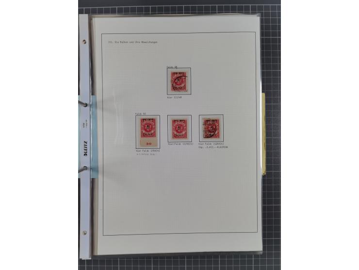 1922/23, interessante, ungebraucht/postfrische und gestempelte Spezial-Sammlung ex Mi.-Nr. 73-181 mit Einheiten, Randstücken,