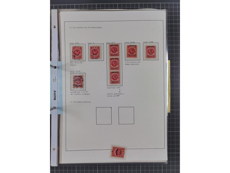 1922/23, interessante, ungebraucht/postfrische und gestempelte Spezial-Sammlung ex Mi.-Nr. 73-181 mit Einheiten, Randstücken,