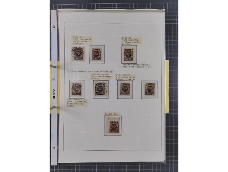 1922/23, interessante, ungebraucht/postfrische und gestempelte Spezial-Sammlung ex Mi.-Nr. 73-181 mit Einheiten, Randstücken,