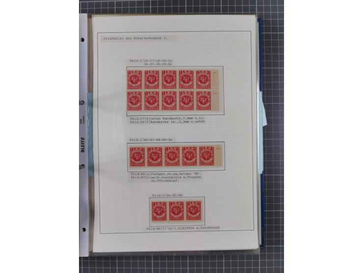 1922/23, interessante, ungebraucht/postfrische und gestempelte Spezial-Sammlung ex Mi.-Nr. 73-181 mit Einheiten, Randstücken,