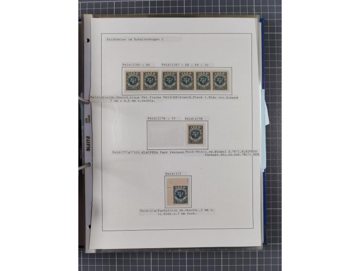 1922/23, interessante, ungebraucht/postfrische und gestempelte Spezial-Sammlung ex Mi.-Nr. 73-181 mit Einheiten, Randstücken,