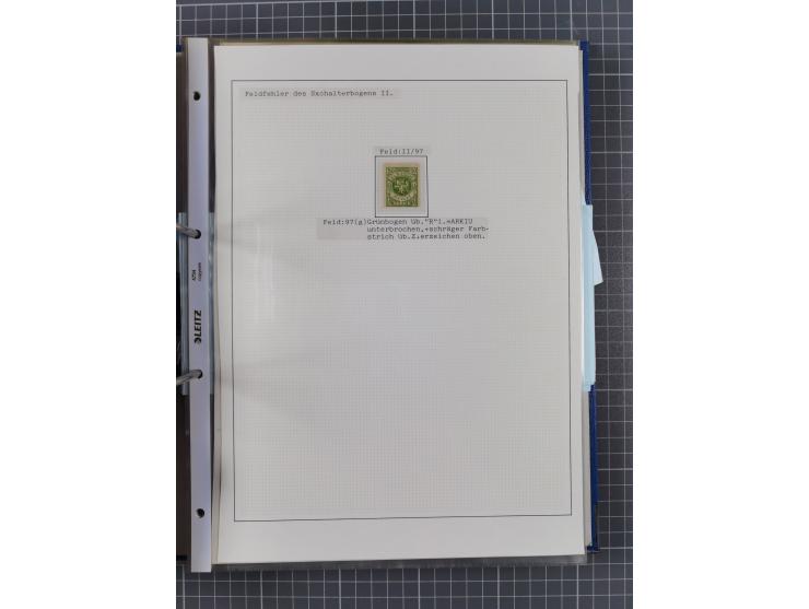 1922/23, interessante, ungebraucht/postfrische und gestempelte Spezial-Sammlung ex Mi.-Nr. 73-181 mit Einheiten, Randstücken,