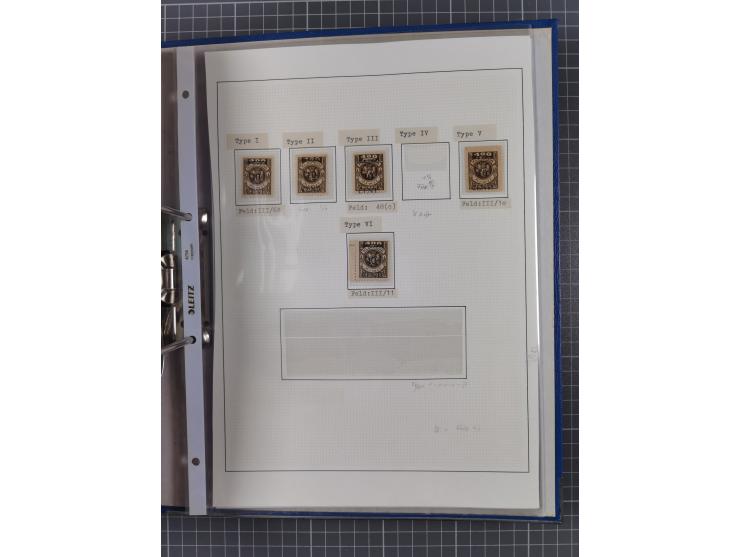 1922/23, interessante, ungebraucht/postfrische und gestempelte Spezial-Sammlung ex Mi.-Nr. 73-181 mit Einheiten, Randstücken,