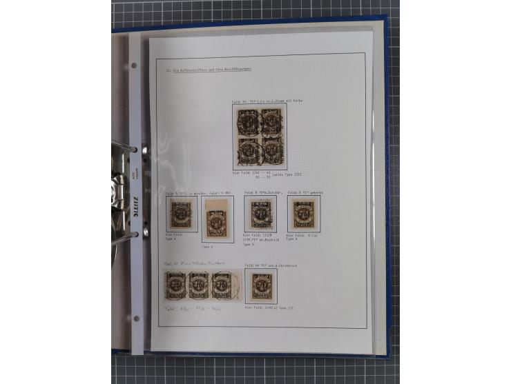 1922/23, interessante, ungebraucht/postfrische und gestempelte Spezial-Sammlung ex Mi.-Nr. 73-181 mit Einheiten, Randstücken,