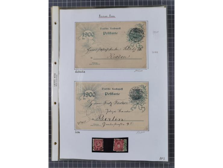 1890/1920, meist ungebrauchte und gestempelte Sammlung “Germania” mit über 40 Briefen, Karten und GSK inkl. Abstimmungsgebiet