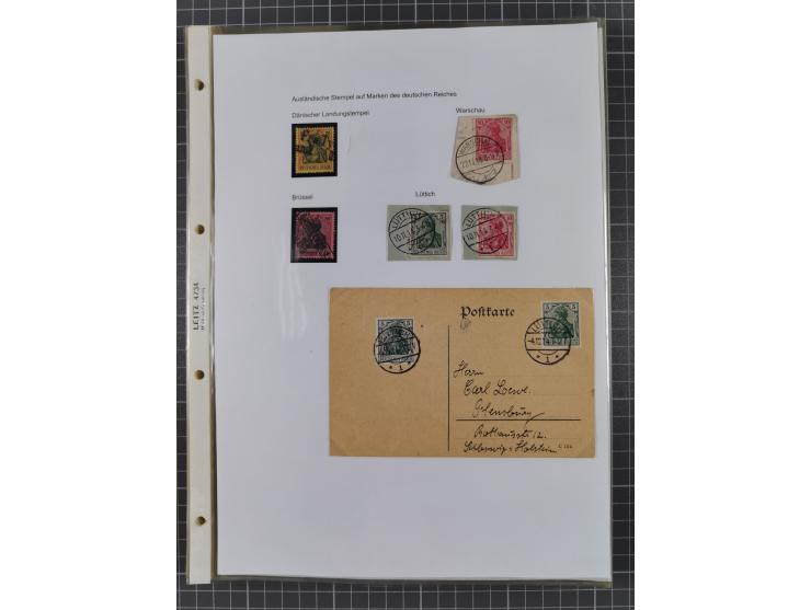 1890/1920, meist ungebrauchte und gestempelte Sammlung “Germania” mit über 40 Briefen, Karten und GSK inkl. Abstimmungsgebiet