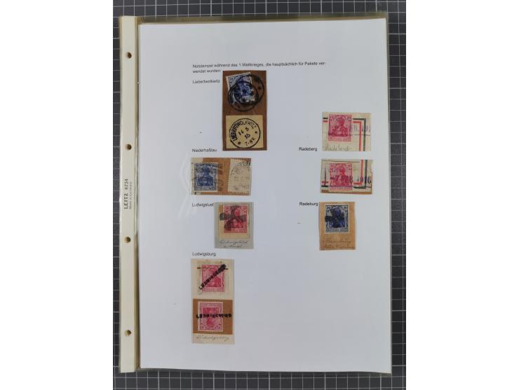 1890/1920, meist ungebrauchte und gestempelte Sammlung “Germania” mit über 40 Briefen, Karten und GSK inkl. Abstimmungsgebiet