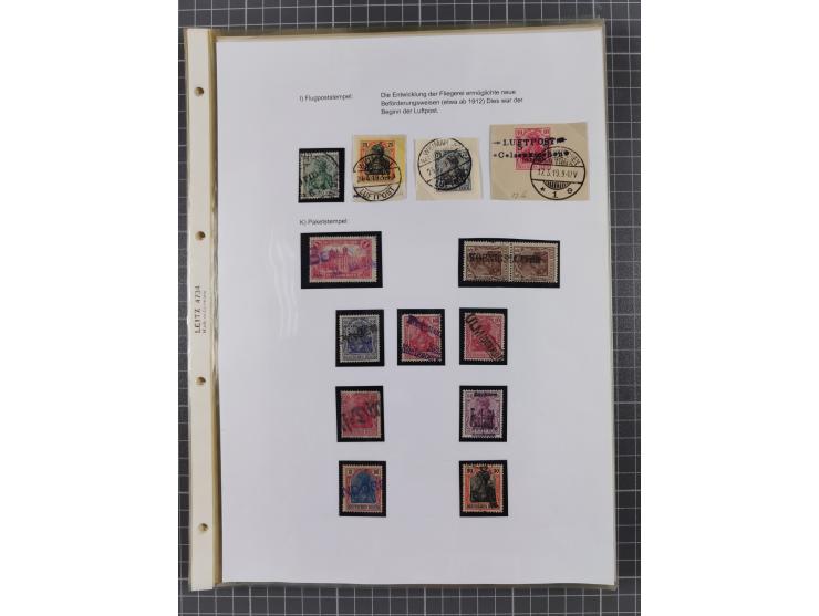 1890/1920, meist ungebrauchte und gestempelte Sammlung “Germania” mit über 40 Briefen, Karten und GSK inkl. Abstimmungsgebiet