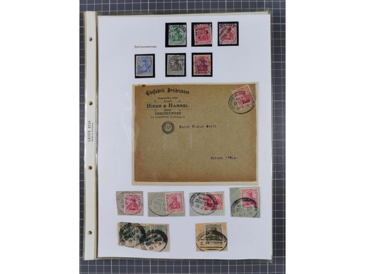 1890/1920, meist ungebrauchte und gestempelte Sammlung “Germania” mit über 40 Briefen, Karten und GSK inkl. Abstimmungsgebiet