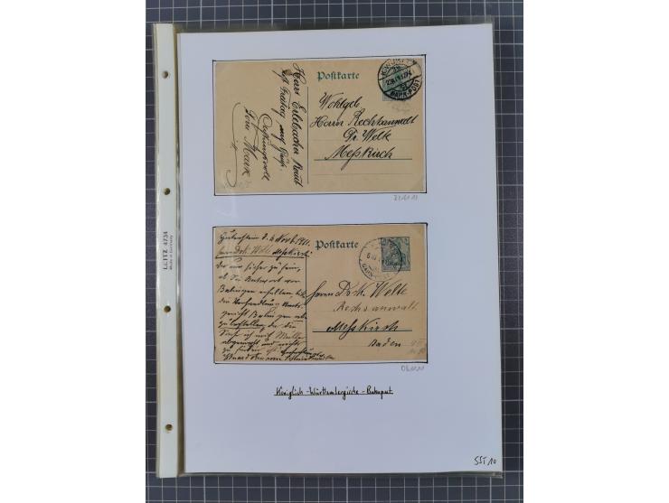 1890/1920, meist ungebrauchte und gestempelte Sammlung “Germania” mit über 40 Briefen, Karten und GSK inkl. Abstimmungsgebiet