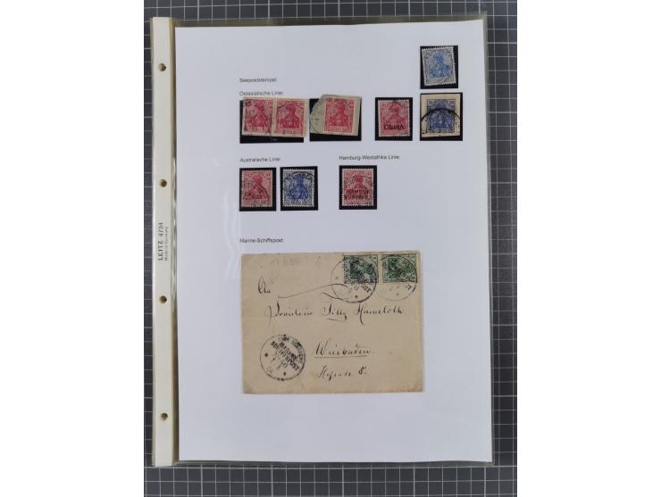 1890/1920, meist ungebrauchte und gestempelte Sammlung “Germania” mit über 40 Briefen, Karten und GSK inkl. Abstimmungsgebiet